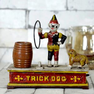 Antikcart Trick Dog Mechanical Antique Money Bank Antique Money BankTOP VIEW