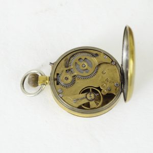 Antikcart Antique Swiss Made Railway Regulator FIDO Pocket Watch open
