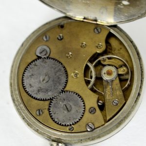 Antikcart Antique Swiss Made Satisfaction Pocket Watch CLOSE view