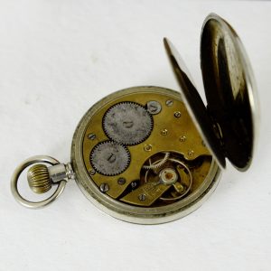 Antikcart Antique Swiss Made Satisfaction Pocket Watch open view