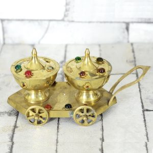 Brass Metal Holy Ash Container Antikcart Brass Metal Holy Ash Tray OPEN Bhasmam tray