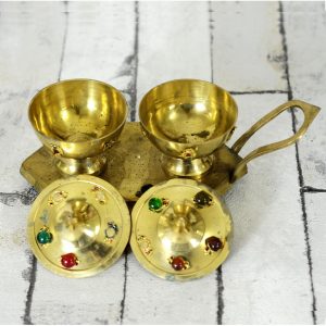 Antikcart Brass Metal Holy Ash Tray OPEN