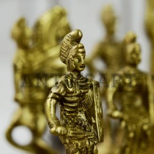 Antikcart Rosewood Chess Board And Brass Roman - Chess Pieces view1