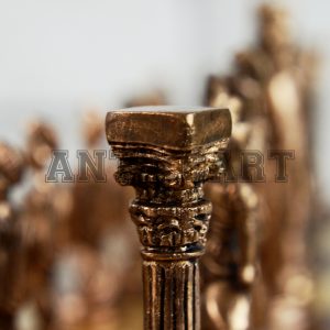 Antikcart Rosewood Chess Board And Brass Roman - Chess Pieces view2