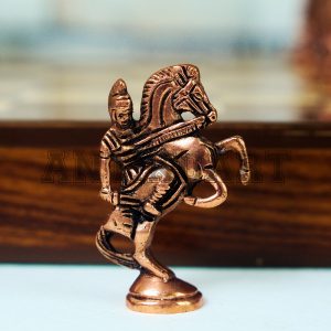 Antikcart Rosewood Chess Board Set and Brass Chess Pieces dark horse piece pic