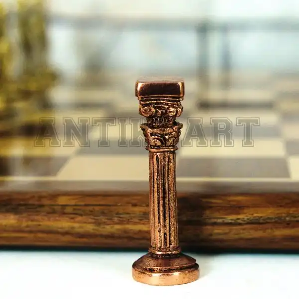Original Rosewood Chess Board with Real Brass Pieces - Image 7