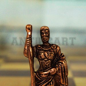 Antikcart Rosewood Chess Board with Real Brass Pieces brass pieces BRASS FULL pic TOP VIEW