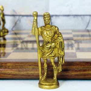 Antikcart Rosewood Chess Board with Real Brass Pieces brass pieces FULL pic