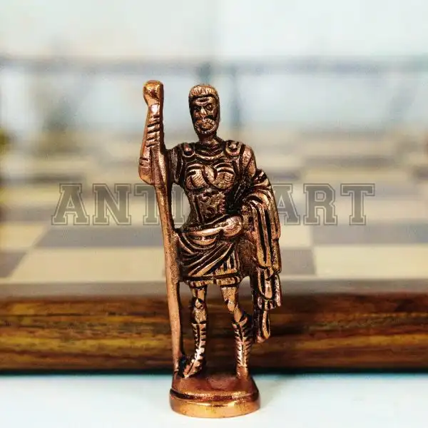 Original Rosewood Chess Board with Real Brass Pieces - Image 14