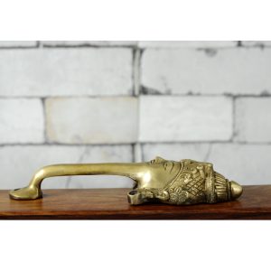 Antikcart Vintage Brass Door Pull Handle - Budha Head Interior Decor Brass Decor pic
