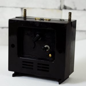 Antique Musical Japanese Table Timepiece Clock back VIEW