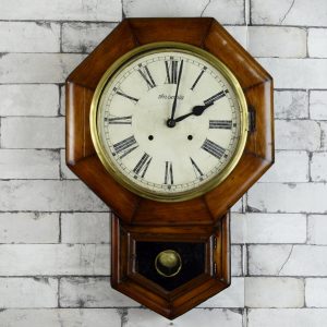 Antikcart Antique Ansonia 22 Inches Big Dial Pendulum Wall Clock
