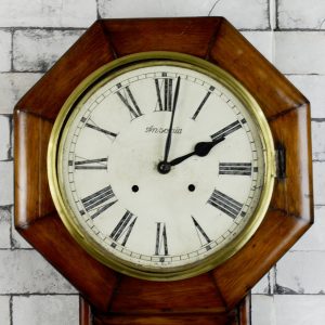 Antikcart Antique Ansonia 22 Inches Big Dial Pendulum Wall Clock dial view