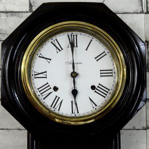 Antikcart Antique Ansonia Regulator A Pendulum Wall Clock dial close view