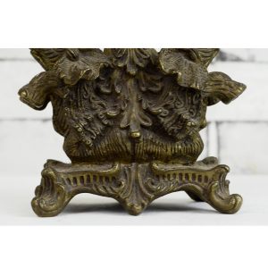 Antikcart Antique Candle Stand with Pair of Elephant Statues base view