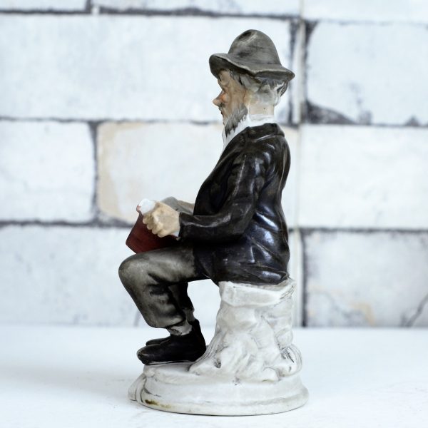 Antikcart Antique Doll Father Porcelain Statue side view