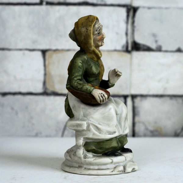 Antikcart Antique Doll Mother Porcelain Statue SIDE VIEW