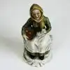 Antikcart Antique Doll Mother Porcelain Statue TOP VIEW