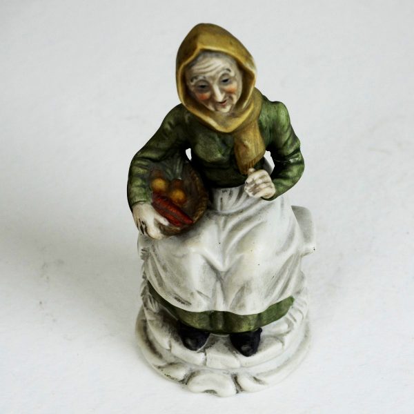 Antikcart Antique Doll Mother Porcelain Statue TOP VIEW
