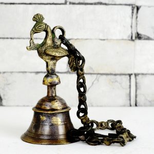 Antikcart Vintage Temple Bell with Peacock made of Brass main