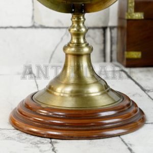 Antikcart 11 Inches Brass Armillary Sphere Desk Decor base pic