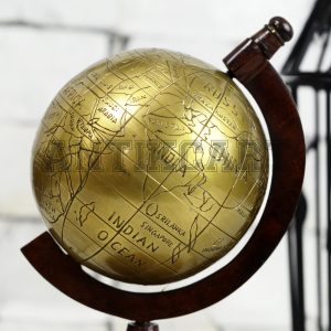 Antikcart 7 Inches Brass Globe Sphere GLOBE view