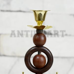 Antikcart Fort Statue Model Wooden Candle Stand TOP