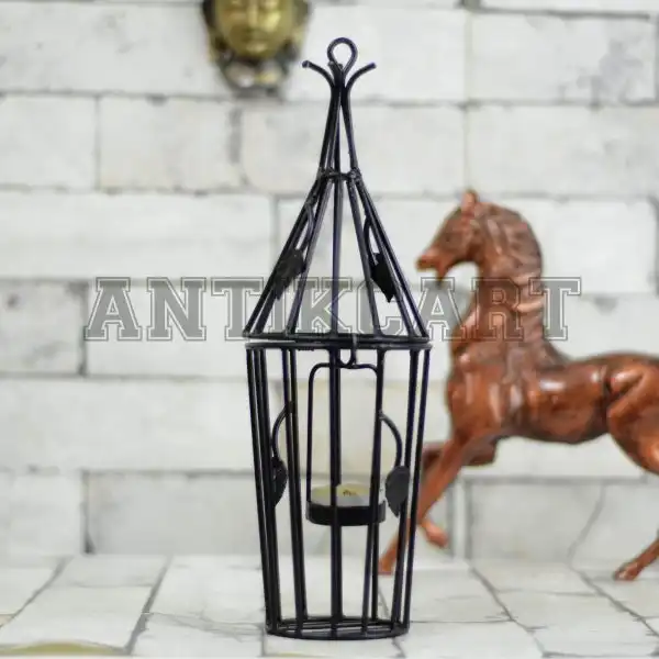 Antikcart Handcrafted Metal Hanging Tea Light Candle Holder