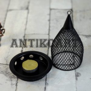 Antikcart Handcrafted Metal Hanging Tea Light Candle Holder OPEN view Antikcart Handcrafted Metal Hanging Tea Light Candle Holder OPEN view