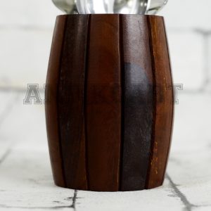 Antikcart Handcrafted Sheesham Wood Pen Stand CLOSE VIEW