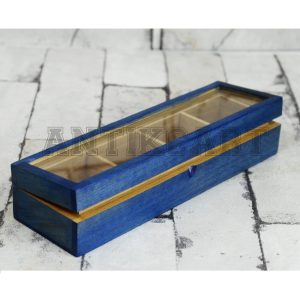 Antikcart Handmade Wooden Spice Box - 4 Containers view