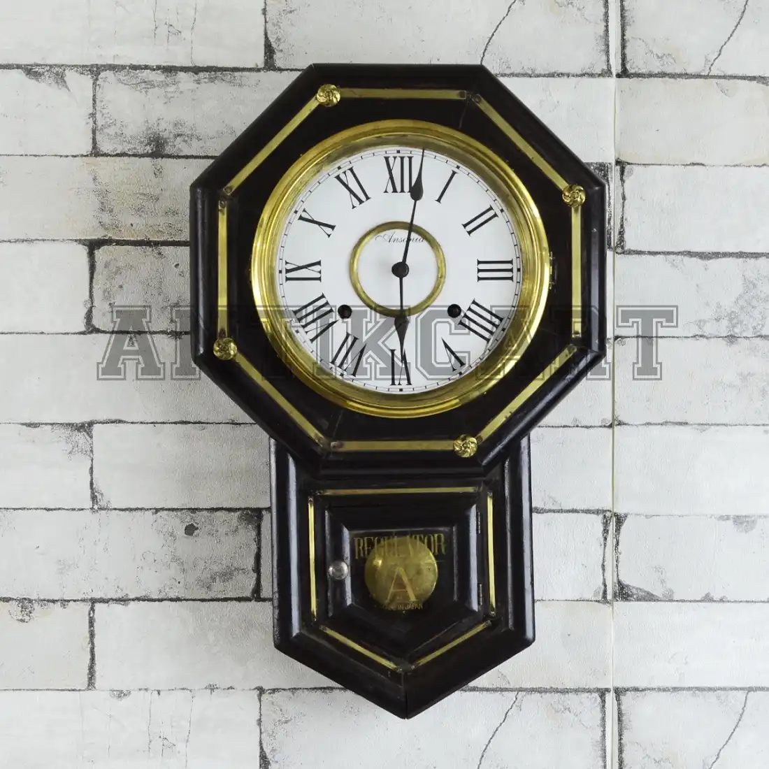 50% OFF 以上 - レディース福袋 Original Antique Winding Ansonia USA Wall Clock - Antikcart インテリア時計