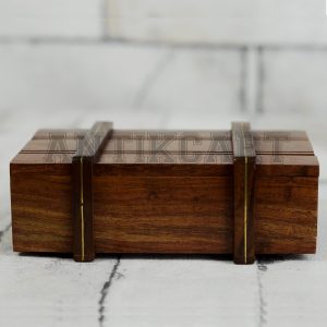 Antikcart Sheesham Wood Handcrafted Wooden Mystery Storage Box VIEW