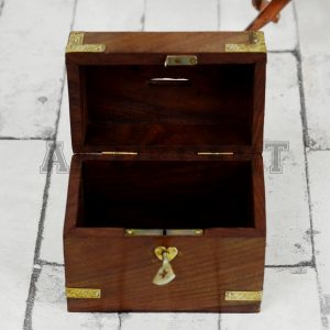Antikcart Treasure Chest Model Coin Collection Bank OPEN VIEW