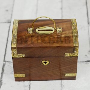 Antikcart Treasure Chest Model Coin Collection Bank TOP VIEW