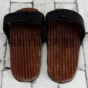 Antikcart Wooden Handcrafted Accupuncture Slippers for Good Health TOP VIEW