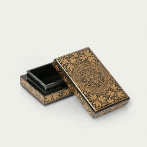Antikcart Black And Gold Artwork Papier Mache Gift Box views