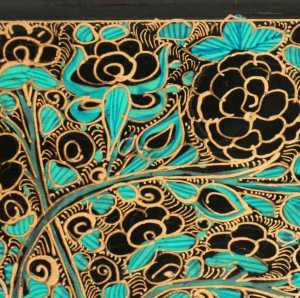 Antikcart Firozi Floral Artwork Paper Mache Pencil Box view