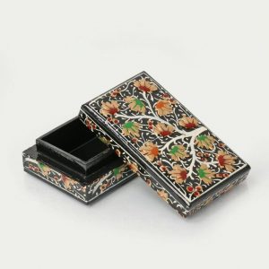 Antikcart Floral Artwork Handmade Paper Mache Flat Box