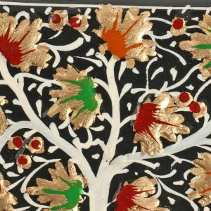 Antikcart Floral Artwork Handmade Paper Mache Flat Box