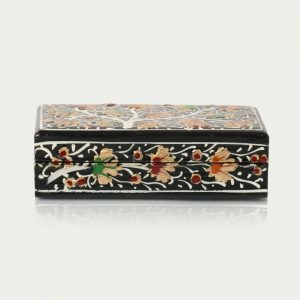 Antikcart Floral Artwork Handmade Paper Mache Flat Box