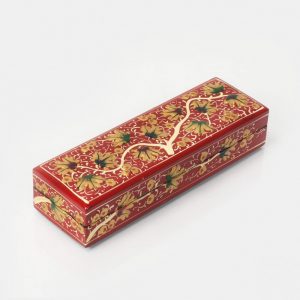 Antikcart Handmade Chinar Artwork Vine Paper Mache Pencil Box