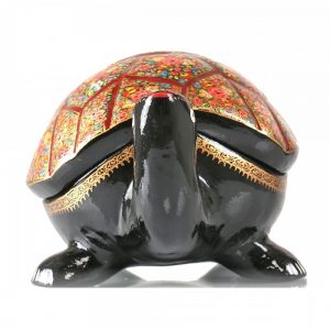 Antikcart Handmade Turtle Shaped Paper Mache Storage Box