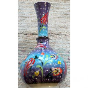 Antikcart Handpainted Kabartma 'tear catcher' Ceramic Decor Vase
