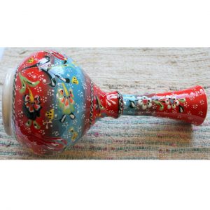 Antikcart Handpainted Red Kabartma 'tear catcher' Ceramic Decor Vase group