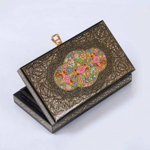 Antikcart Leaves And Floral Artwork Paper Mache Box