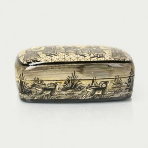 Antikcart Mughal Darbar Artwork Handmade Paper Mache Storage Box