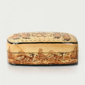 Antikcart Mughal Darbar Pattern Hand Worked Paper Mache Storage Box view