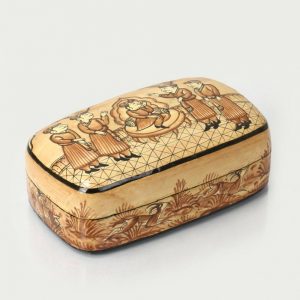Antikcart Mughal Darbar Pattern Hand Worked Paper Mache Storage Box view