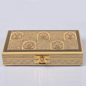 Antikcart Mughali Floral Artwork Paper Mache Storage Box